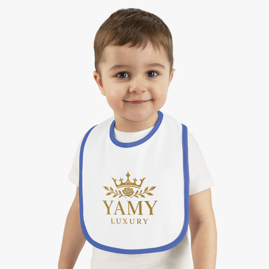 Luxury Baby Bib with Contrast Trim - YAMY Design