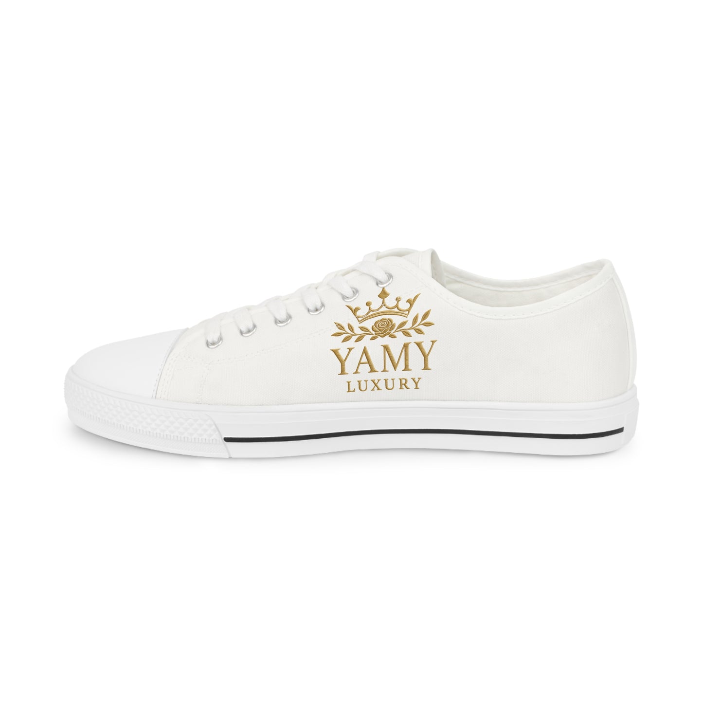 Men's Low Top Sneakers with Gold Snowflake Design - Stylish & Casual Footwear for Winter
