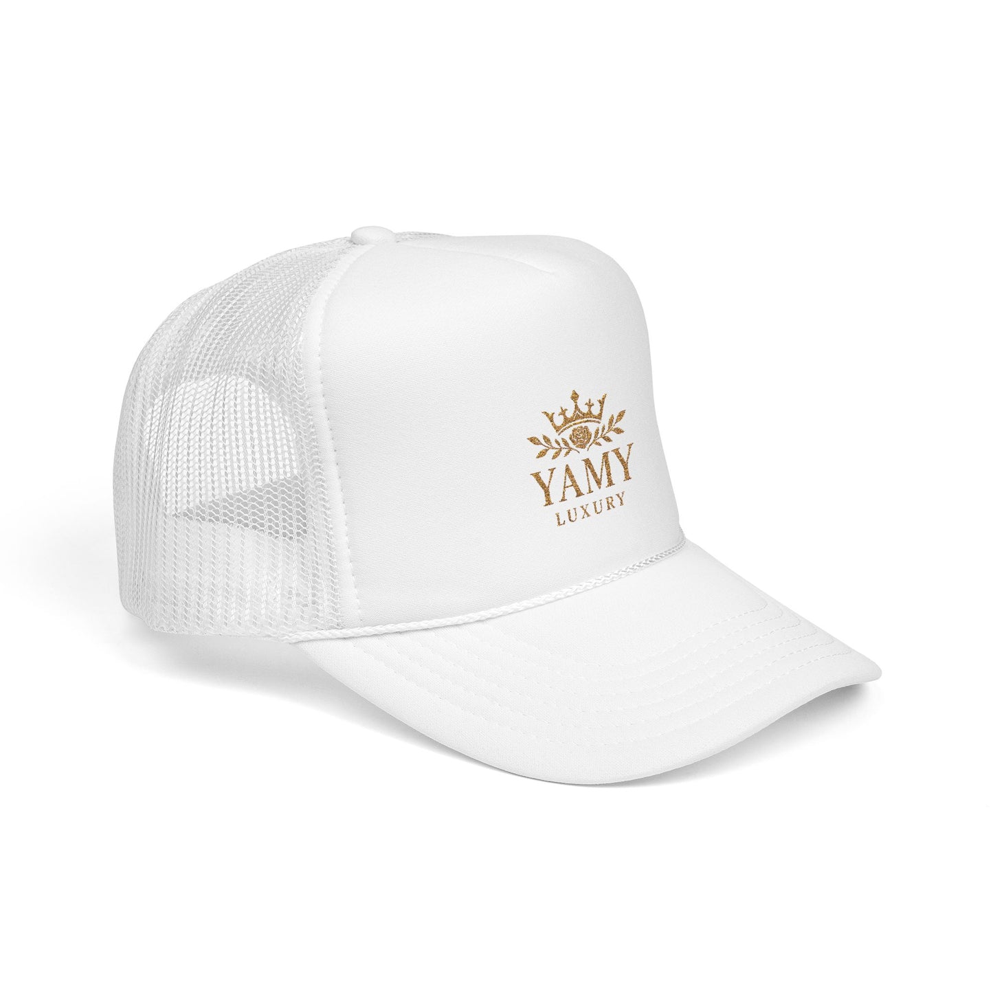 YAMY Luxury Foam Trucker Hat - Embroidered Crown Design