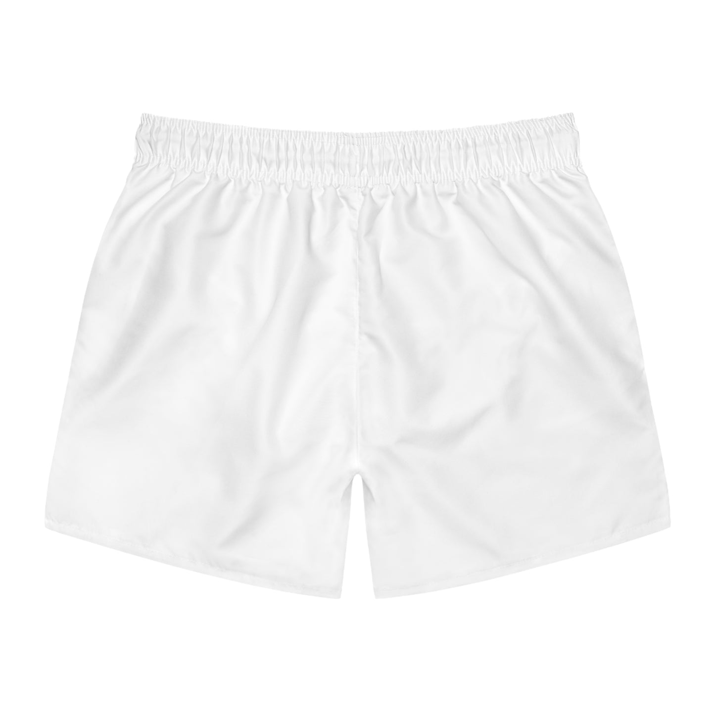 Luxury White Swim Trunks with Gold Logo - Perfect for Summer Beach Days