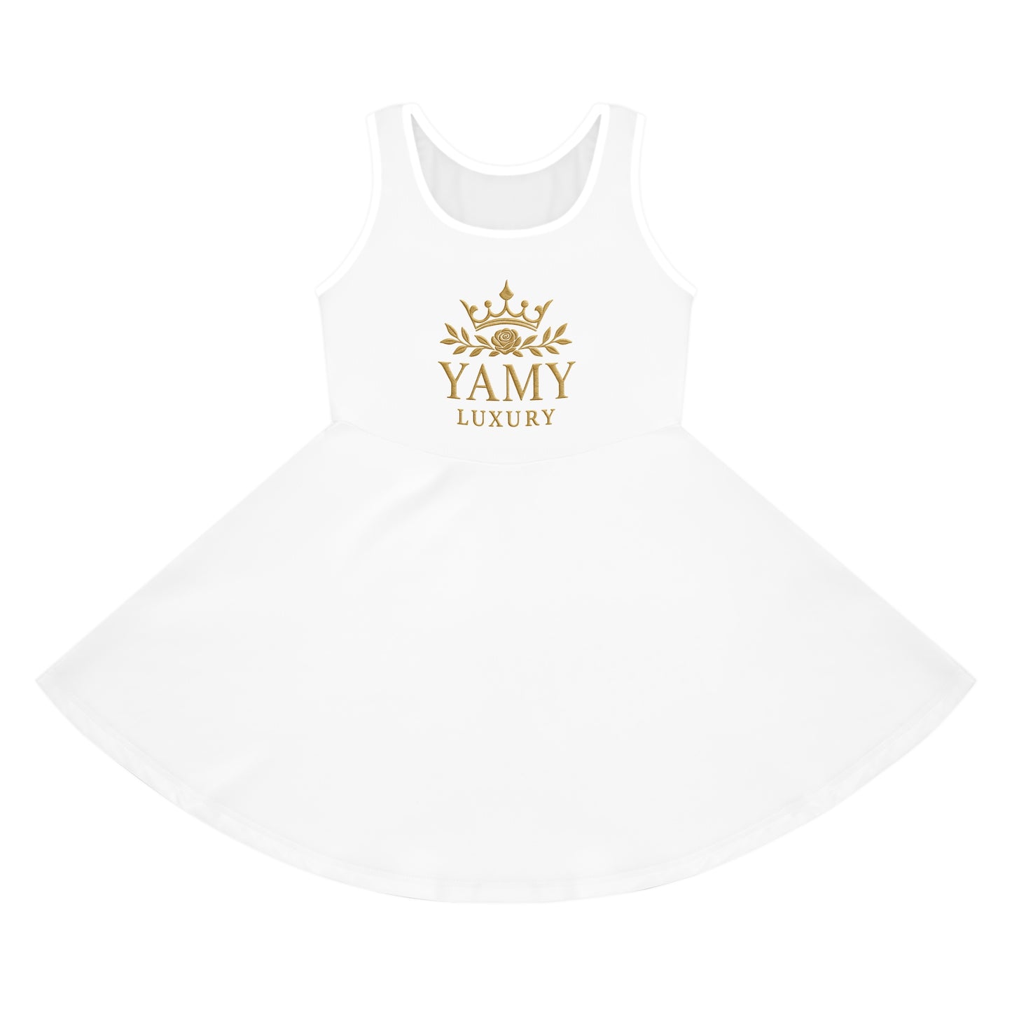 Girls' Luxury Sundress with Crown Design