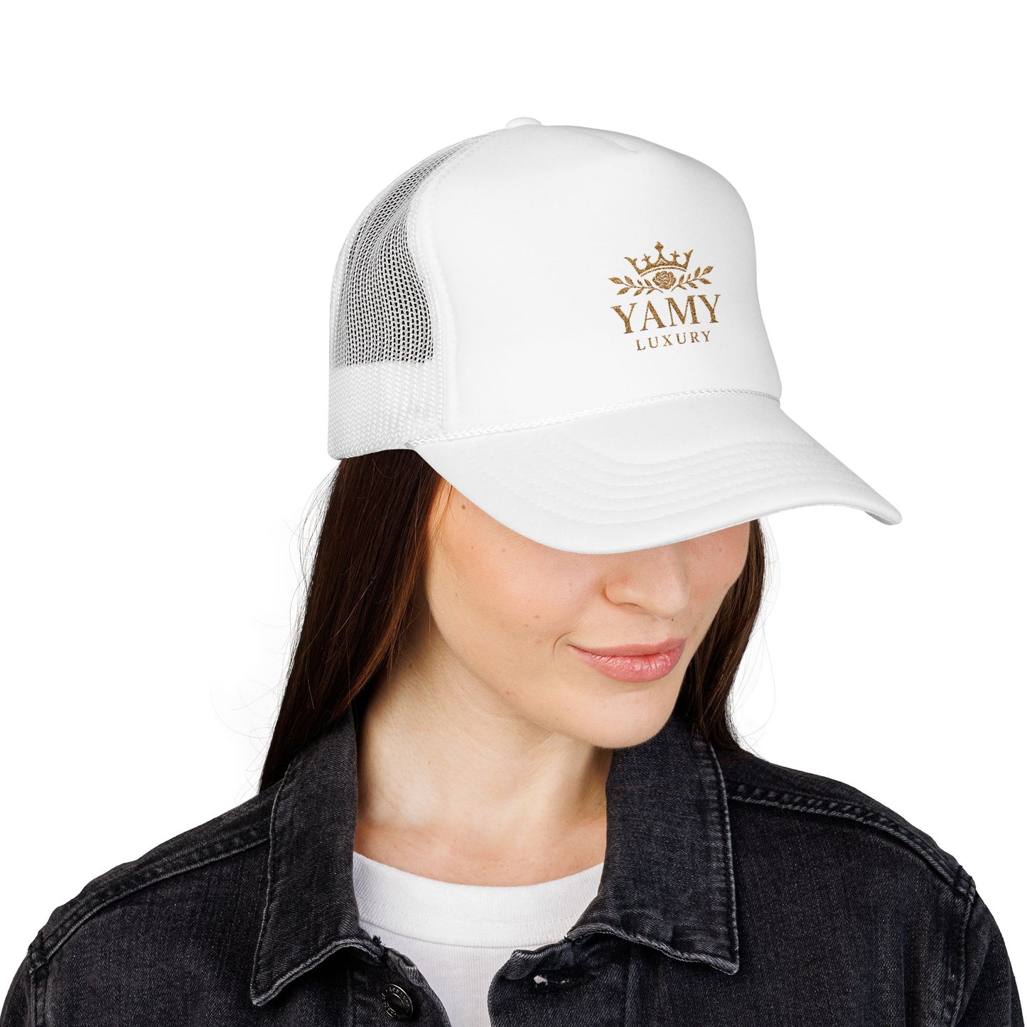 YAMY Luxury Foam Trucker Hat - Embroidered Crown Design