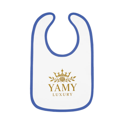 Luxury Baby Bib with Contrast Trim - YAMY Design
