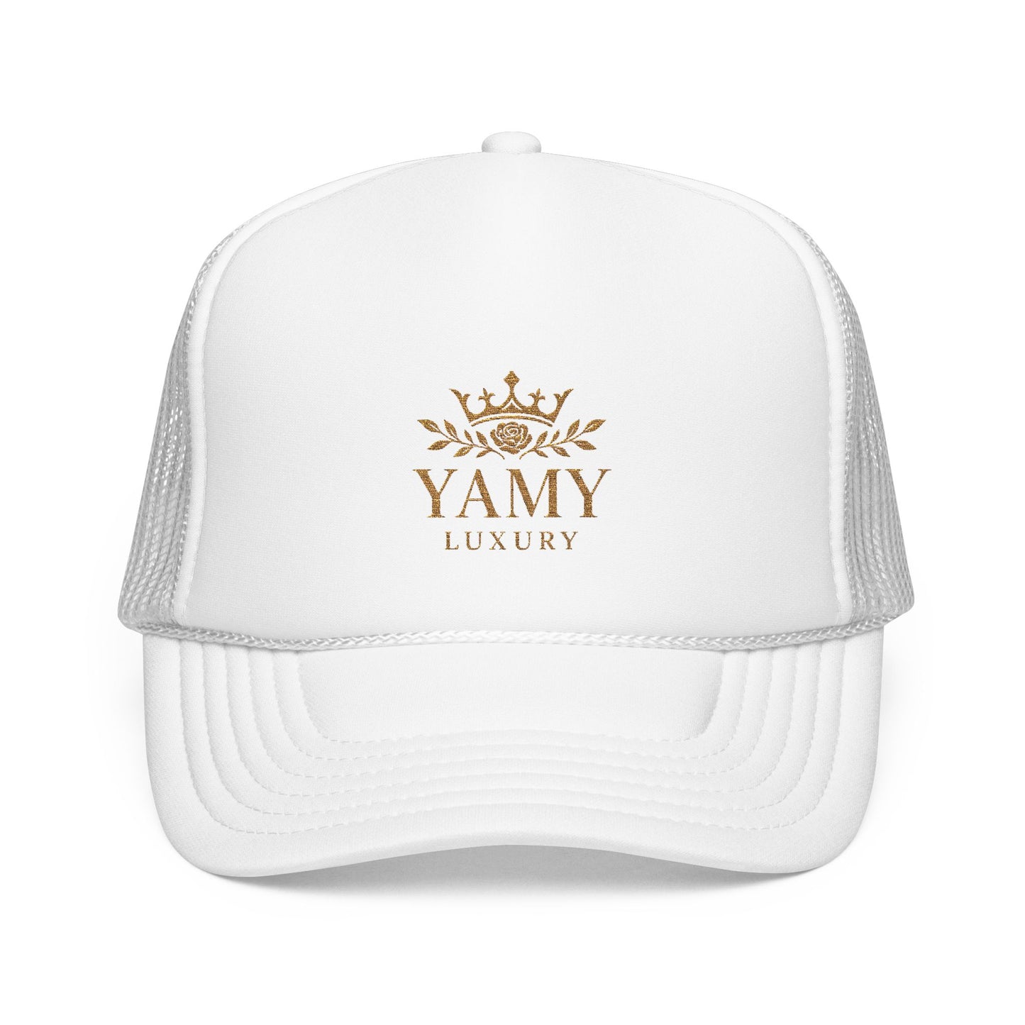 YAMY Luxury Foam Trucker Hat - Embroidered Crown Design
