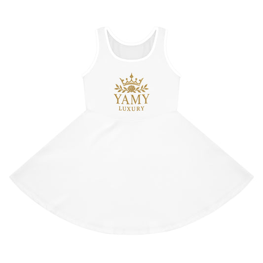 Girls' Luxury Sundress with Crown Design