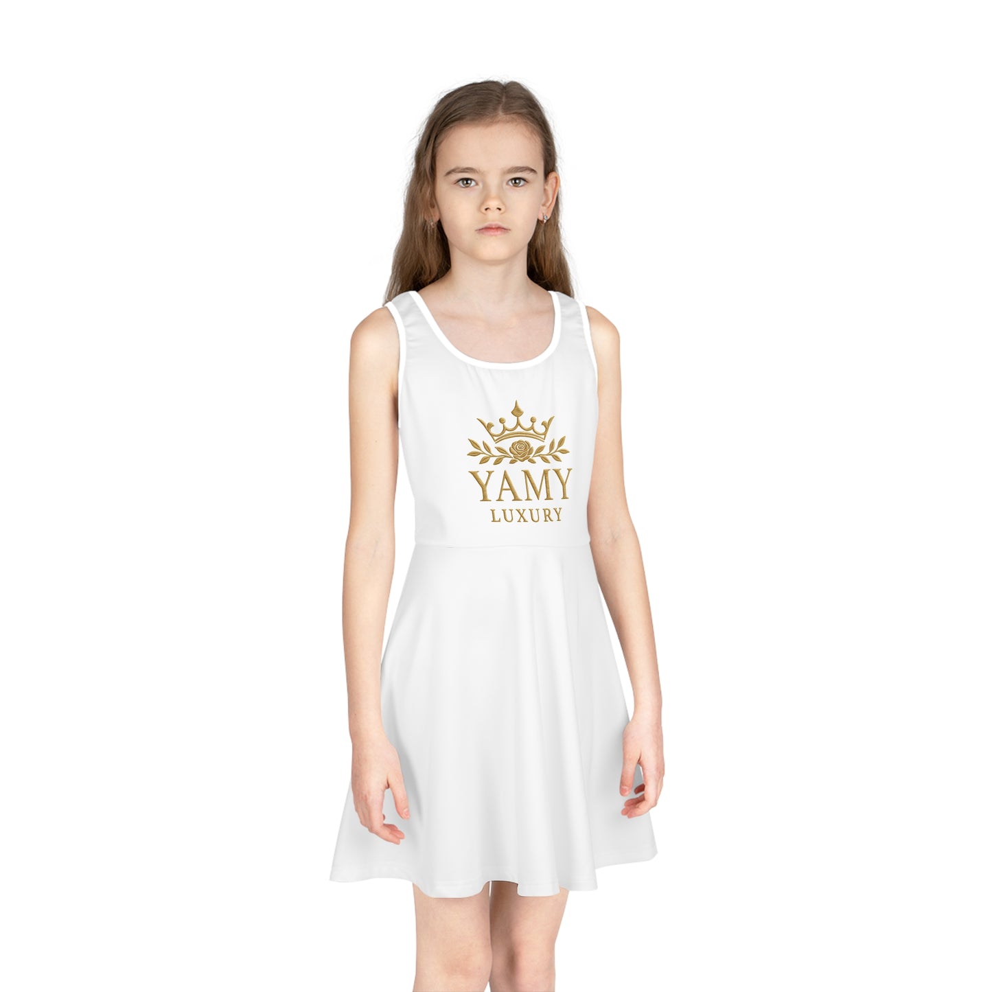 Girls' Luxury Sundress with Crown Design