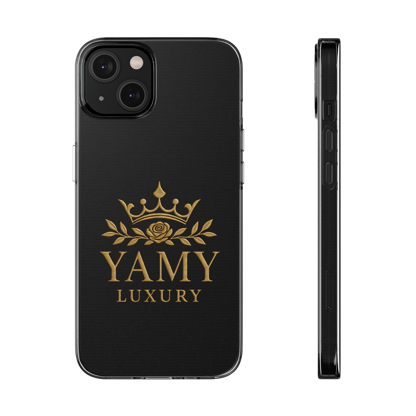 Luxury Clear Silicone Phone Case with Crown Design