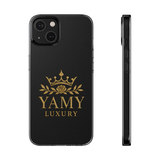 Luxury Clear Silicone Phone Case with Crown Design